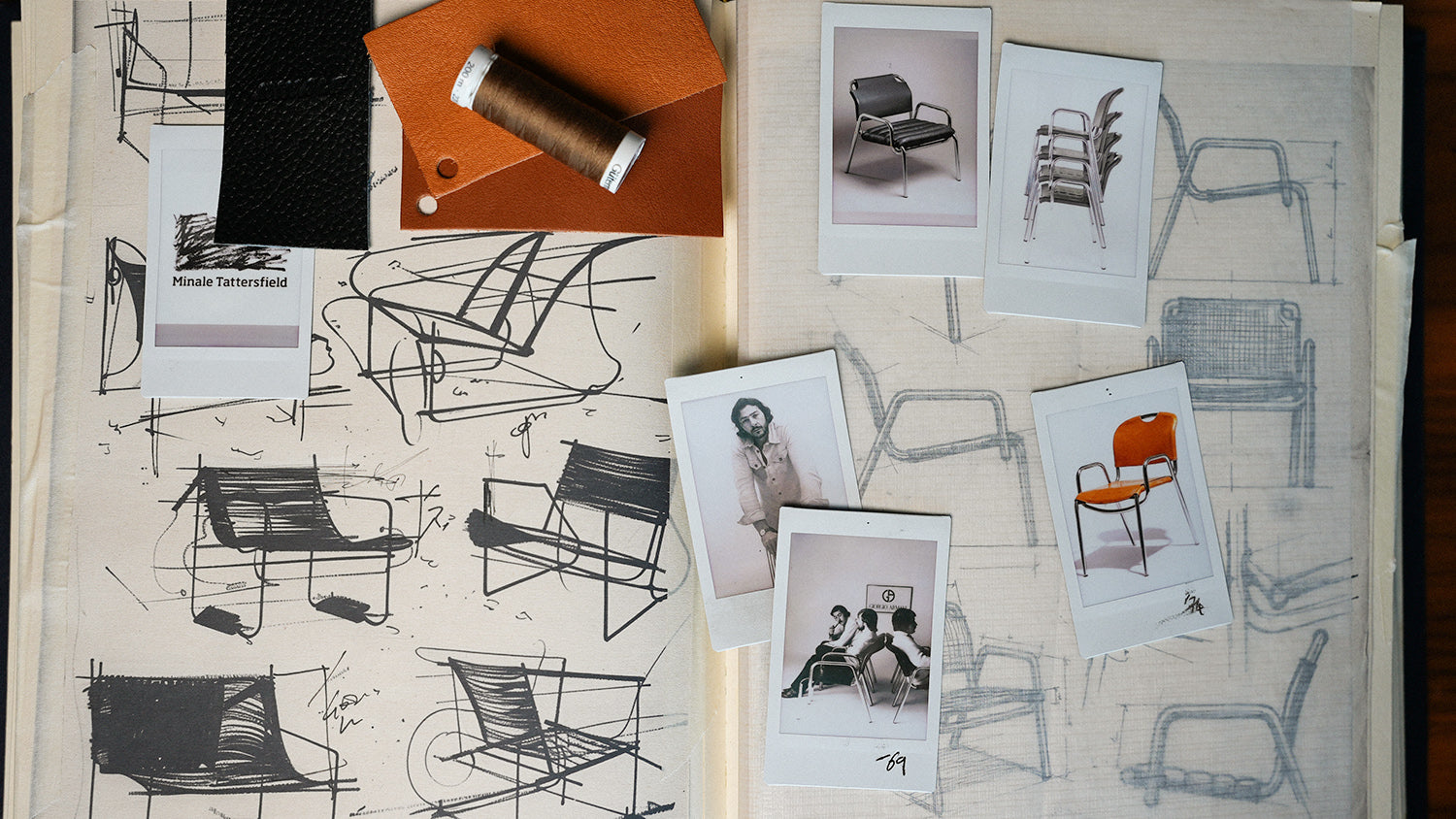 Its lineage begins in 1968 with the Castiglia - a chair Marcello Minale designed with Achille Castiglioni for Zanotta. Reimagined now by his son Massimo, in chrome and Italian leather, reworked with a deep-cushioned seat the original never had.